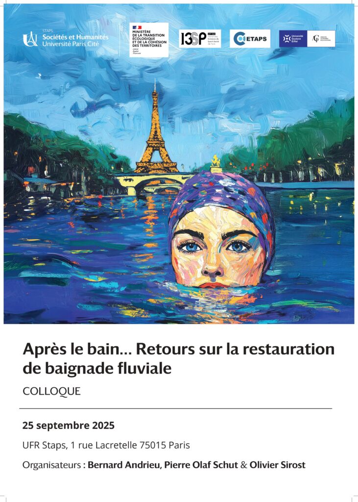 Affiche du colloque Après le bain... Retours sur la restauration de baignade fluviale