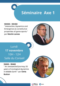 Lire la suite à propos de l’article Séminaire Martin Lames et Chris Button