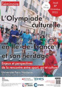 Lire la suite à propos de l’article Séminaire L’Olympiade Culturelle en Île-de-France et son héritage