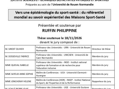 Soutenance de thèse de Philippine Ruffin